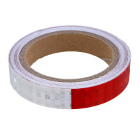 РОКОТ Лента светоотражающая 2см x 8м, красно-белая