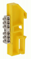 ЭРА шина PE земля ШНИ-6х9-6-Д-Желтый 6 отв.на DIN-изоляторе никелирован. (уп.10шт, цена за шт) 44139