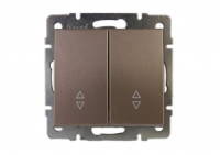Lezard RAIN мех. выкл. проходн. СУ 2 кл. бронза матовый (корпус PC) 703-3188-106