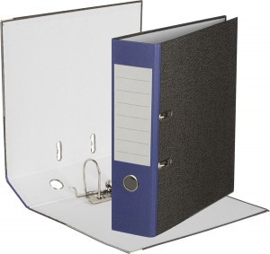 Папка-регистратор Attache Economy 80 мм мрамор с синим кор., мет. Уг 1209128