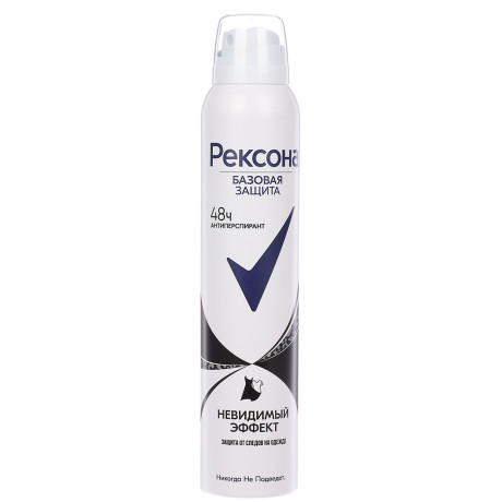 Антиперспирант аэрозоль женский РЕКСОНА Невидимый эффект, 200мл