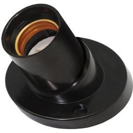 Ecola патрон накладной наклонный E27 Черный AB7SNBEAY (10!)