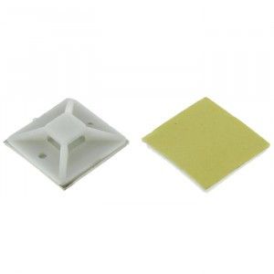 EKF Площадка самоклеющаяся 40х40мм (упак 100 шт) белая plc-40x40