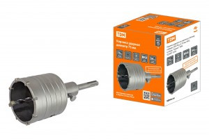 TDM Гранит коронка ударная по кирпичу и бетону, победит, SDS-Plus, d 75 мм, М22, в сборе SQ1031-0102