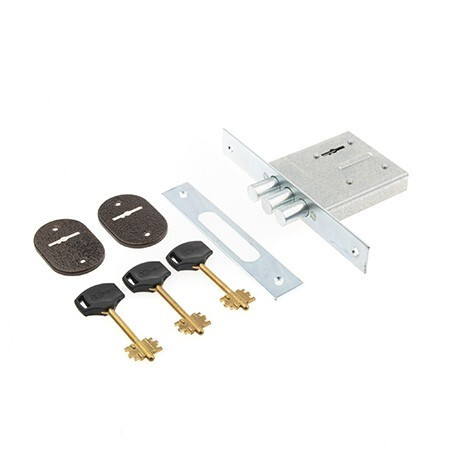 Замок врез БИФ-0010 (3 ригеля, сувальдный) Боровичи    \20