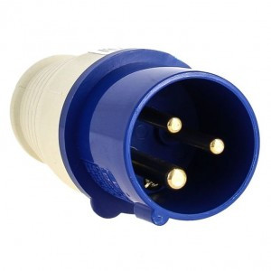 EKF силовая вилка CEE 013 переносная 2Р+РЕ 16А 220В IP44  ps-013-16-220