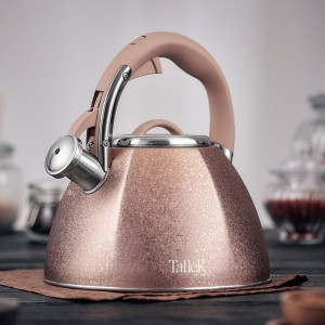 Чайник метал. со свистком AIGRETTE 3л, ручка нейлон, нерж.сталь TR-11354 Taller