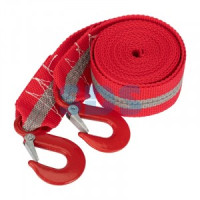 Трос буксировочный со светоотражающей лентой, 5 тонн, 4 м, с двумя крюками, в чехле REXANT, 80-0228