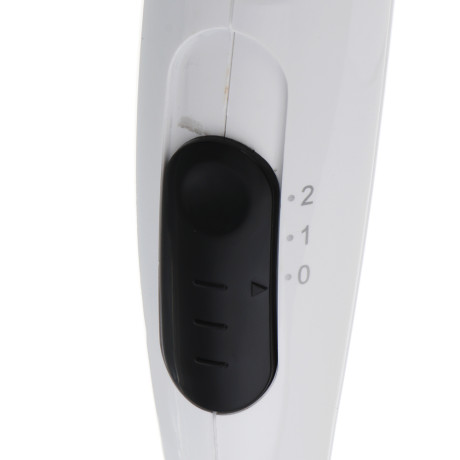 LEBEN Фен для волос, складной, 1200 Вт, 2 скорости, бело-черный, концентратор