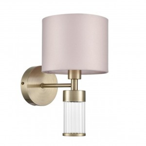 LUMION 8109/1W MODERNI LN25 латунь титаниум/беж., мет./текстиль/стекло Бра E14 40W 220V DAMONA