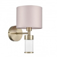 LUMION 8109/1W MODERNI LN25 латунь титаниум/беж., мет./текстиль/стекло Бра E14 40W 220V DAMONA