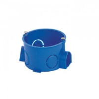 EKF Коробка установочная КМТ-010-002 для твердых стен, 60х40, полипропилен, синяя, винты, IP20