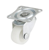 Колесо поворотное пластик белое Ø 46мм
