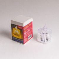 Фигура новогодняя «Светодиодная свеча мини 1» т.белый, 38x50мм, AG10x3(в комп.), Funray