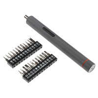 Набор ЕРМАК электро 3,6В (отвертка для точных работ, биты, батарейки)