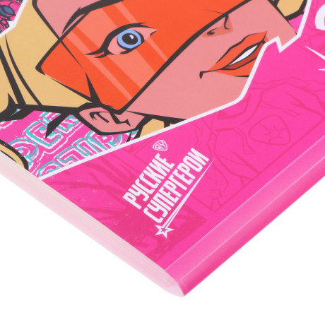 BY Русские Супергерои Папка-портфель 32,8x24,8см, д/A4, 6отд., расшир., резинка, пл.0,6мм, "Заря"