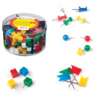Набор BRAUBERG, силовые кнопки, 60 шт., шарики 60 шт., кубики 60 шт., флажки 60 шт., 223518