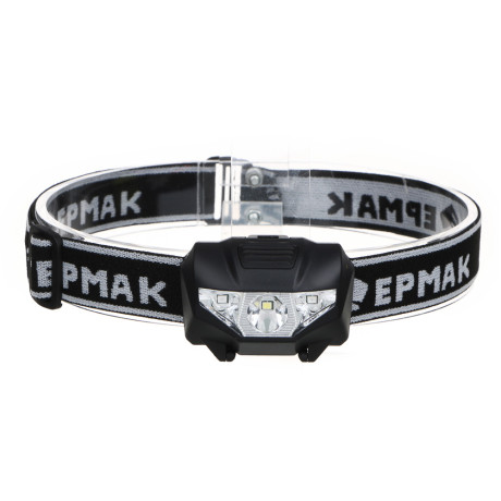 Фонарь налобный тм ЕРМАК, 2 LED+COB, 3 режима, 3хААА, 6х4,6х3,5см, красный свет