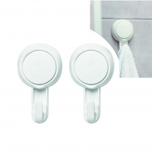 Крючки Нодрил 2шт/уп, на присоске, пластик, белые 75959 Master House