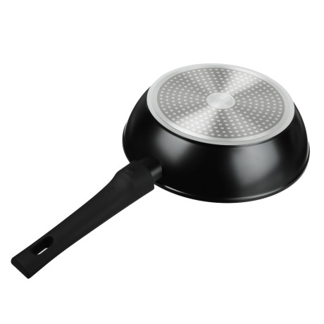 SATOSHI Оникс Сковорода глубокая литая d24см, антипригарное покрытие "мрамор", съемная ручка, индукц