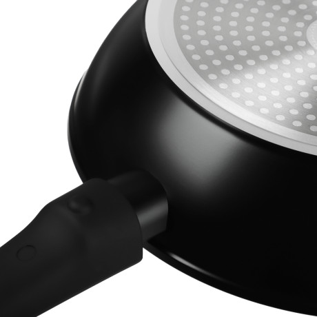 SATOSHI Оникс Сковорода глубокая литая d24см, антипригарное покрытие "мрамор", съемная ручка, индукц