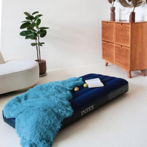 INTEX Кровать надувная Classic downy (Fiber tech) Cот, 76см x 1,91м x 25см, 64756