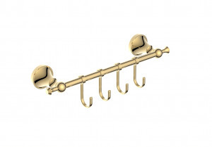 DIADONNA Держатель для полотенец настенный (Zn) 4 крючка, нерж.сталь, хром, D8014-4J