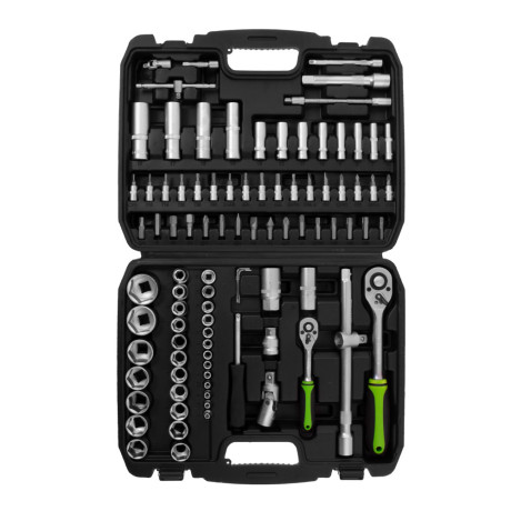 Набор инструмента, 1/2", 1/4", пластиковый кейс,94 предмета Сибртех