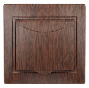 ЭРА Intro Plano роз. СУ 1 мест. 16А, 250В (керамика, земля, крышка) венге, 1-203-10, Б0030064