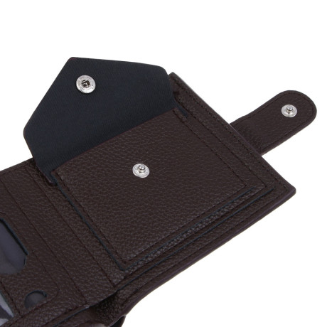 ЮL Валтор Портмоне мужское для карт, купюр и монет на кнопке, ПУ, 11,5х9,5х1,5см, 2 цвета, КЖ24-31