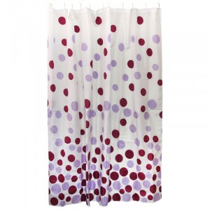 Штора для ванной комнаты полиэстер 180*180см,12колец,Горошины,SC-PE-06,311936/Рыжий кот