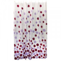 Штора для ванной комнаты полиэстер 180*180см,12колец,Горошины,SC-PE-06,311936/Рыжий кот