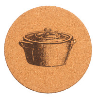 Подставка под горячее &quot;Кастрюля&quot;, d19см, пробка