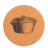 Подставка под горячее "Кастрюля", d19см, пробка