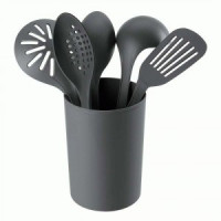 Комплект аксессуаров для кухни 6 предметов серый 434260111 Бытпласт