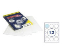 Этикетки самоклеящиеся MEGA LABEL d=60 мм / 12 шт. на листе А4 (100 листов/пач.) 73581