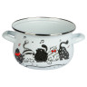 VETTA Хвостатые друзья Кастрюля эмалированная, 18см, 2,0л, индукция