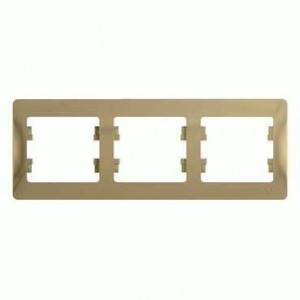 Systeme Electric GLOSSA рамка СУ 3 мест. титан (горизонт.) GSL000403 (5!)