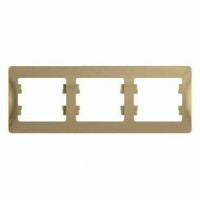 Systeme Electric GLOSSA рамка СУ 3 мест. титан (горизонт.) GSL000403 (5!)