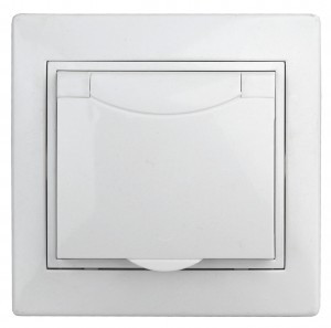 ЭРА Intro Plano роз. СУ 1 мест.земля крыш., штор. 16А IP20, белый 3189