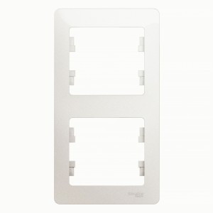 Systeme Electric GLOSSA рамка СУ 2 мест. перламутр (вертик.) GSL000606 (15!)