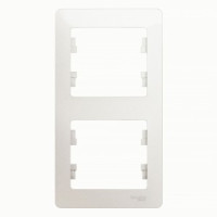 Systeme Electric GLOSSA рамка СУ 2 мест. перламутр (вертик.) GSL000606 (15!)