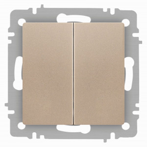 ЭРА Intro Accent мех. выкл. СУ 2 кл. 10А 250В, шампань 6-104-04