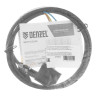 Шнур сетевой Energy Series, ПВС, 1,5 м, 3 x 1 мм, с неразборной вилкой, черный, Denzel
