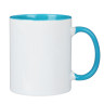 Кружка для сублимации 330мл, цвет голубой, керамика