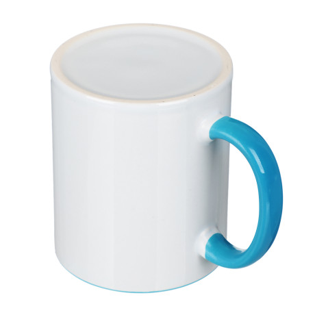 Кружка для сублимации 330мл, цвет голубой, керамика