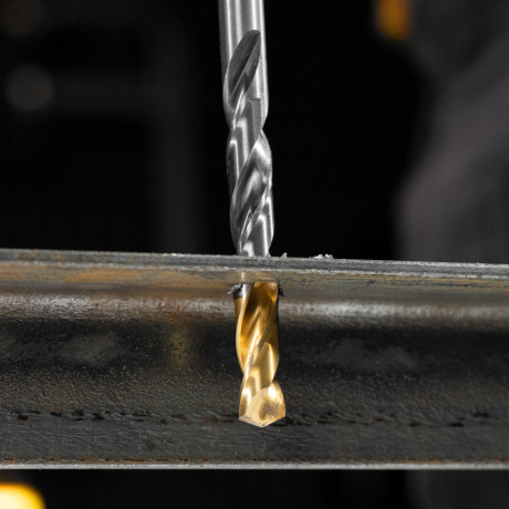 Набор сверл по металлу, 1-13 мм, Р6М5-TiN, Golden Tip, 25 шт Denzel