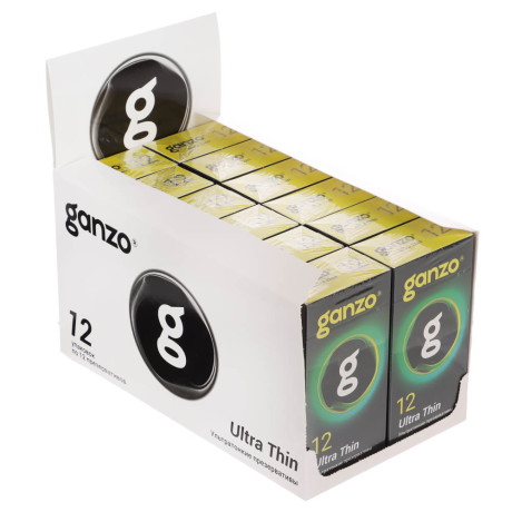 Презервативы GANZO Ultra thin Ультратонкие, 12шт