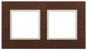 ЭРА 14 Elegance рамка СУ 2 мест.дерево, дуб+сл.кость 14-5302-09 6081