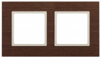 ЭРА 14 Elegance рамка СУ 2 мест.дерево, дуб+сл.кость 14-5302-09 6081